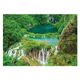   Фототапет ВОДОПАД ГОРА Пейзаж Джунгла 416x254