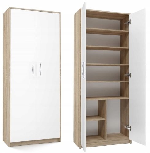  Библиотека SaraMeble 74 x 35 x 180 см, дъб сонома