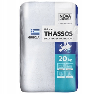  Бял пясък Тасос 0-2 мм 20 кг Nova Minerals Sand