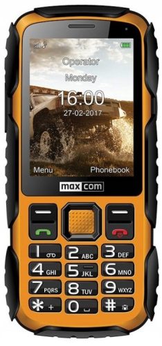  Мобилен телефон Maxcom Strong 16 MB 2G, жълт