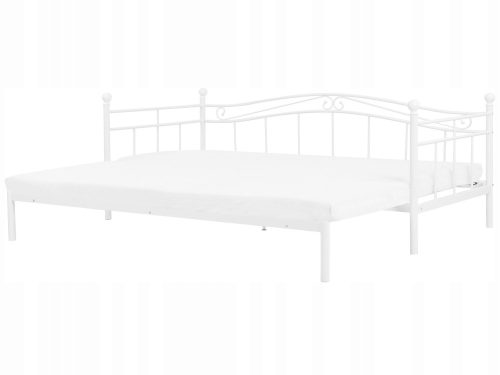  Двойно метално легло Beliani Metal Bed Frame Bedroom Frame 80x200 бяло