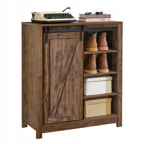  Шкаф за обувки SoBuy 80 x 92 x 35 см, тъмен бук
