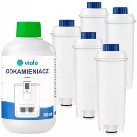    1x 500 ml ДЕКАЛИНИРАНЕ Машина за еспресо DELONGHI 5x Комплект ФИЛТРИ