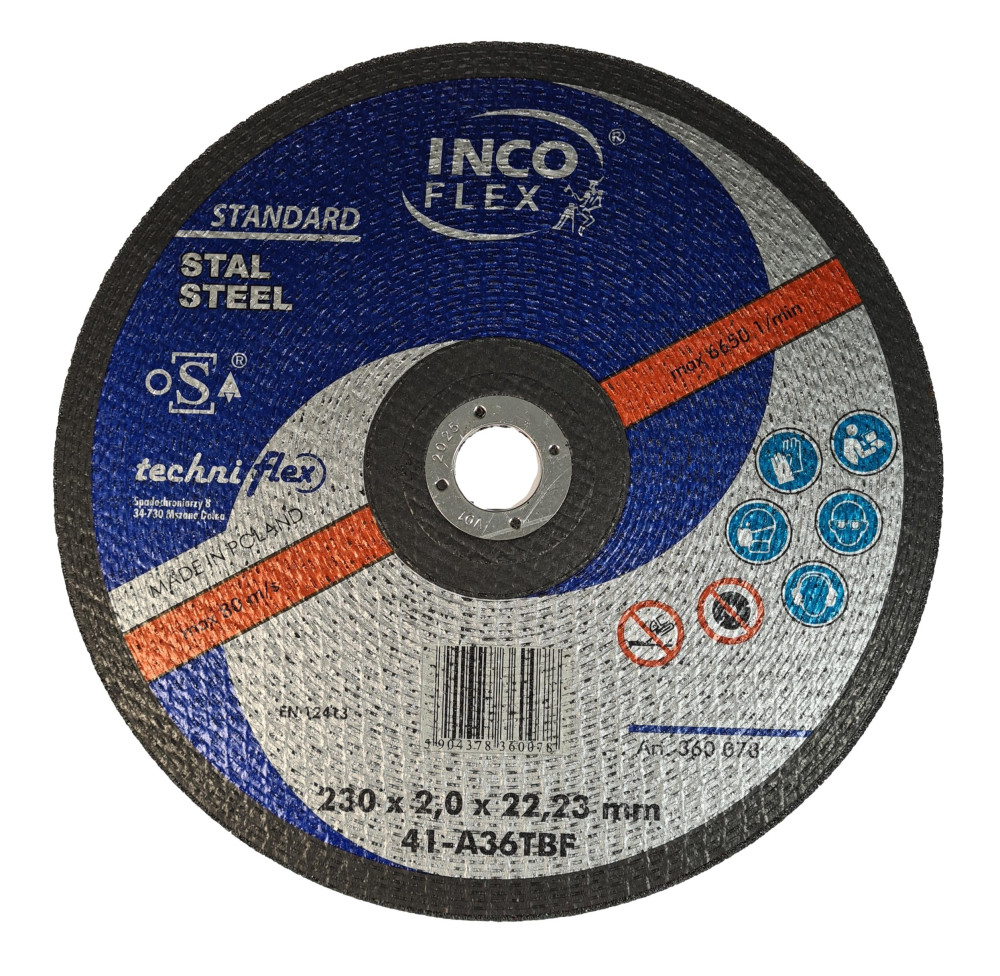РЕЖЕЩИ ДИСКОВЕ ЗА МЕТАЛ 230 х 2.0 INCO FLEX - www.kamenik.bg