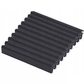    Куки за оградна лента от термопласт 19 см, графит, 10 бр.