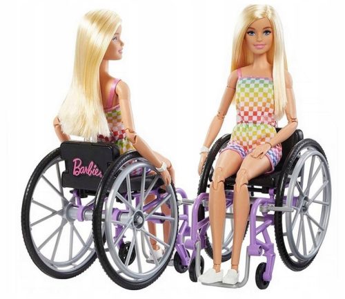  Barbie Fashonistas Кукла в инвалидна количка Карирано облекло HJT13