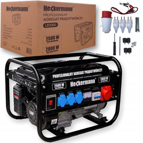  Преносим монофазен генератор Heckermann 2800 W бензин