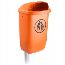   Кош за улични отпадъци със стълб 50л за парка