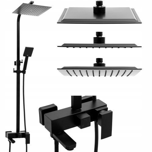 Сребрист душ панел Yoka Home Cube