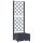  VidaXL саксия 40 см x 40 x 121,5 см диаметър 1 см пластмасови нюанси на сиво и сребро