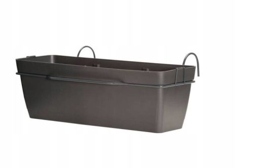 Саксия ArtPlast 59 cm x 16 x 16 cm пластмасови нюанси на сиво и сребро