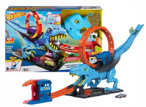  Игрален комплект Hot Wheels City T-Rex Loop + кола HKX42