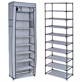    Текстилен шкаф за обувки Gockowiak Lea 57x172x29 см сив