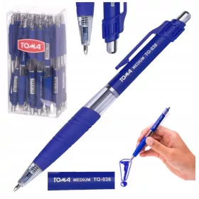   Комплект 24 сини прибиращи се химикалки TOMA