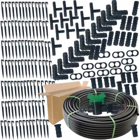   Капково напояване - Капкова линия Aqualine 100 м + 162 аксесоара