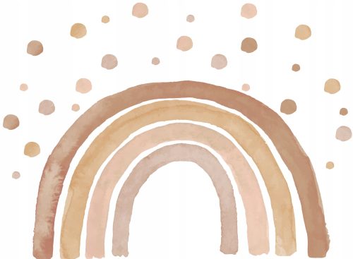  Детски стикери за стена Rainbow Beige Watercolor