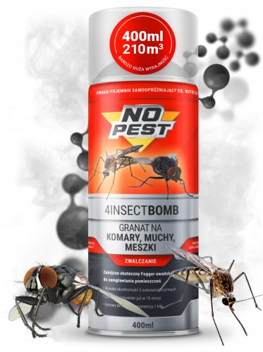 Димна бомба против комари, мухи No-Pest 0,4 кг 400 мл