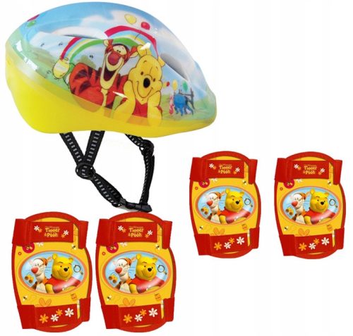 Каска за велосипед Seven Winnie the Pooh универсална + налакътници и наколенки Disney Winnie the Pooh универсална червена