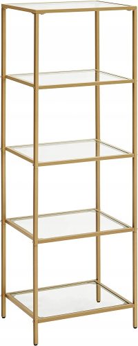  Songmics Vasagle рафт 40 см x 124,5 см x 30 см злато