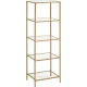  Songmics Vasagle рафт 40 см x 124,5 см x 30 см злато