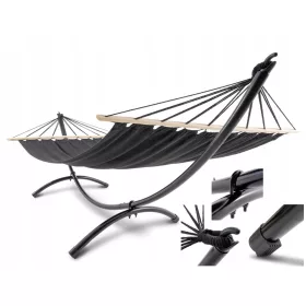   Хамак - Хамак с бар di volio, черен, 120 кг, 280 х 100