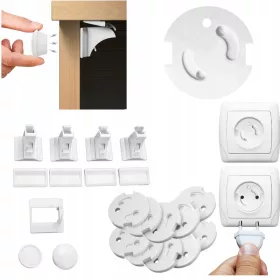    Магнитна защита за шкафове Тикола + ключ 4 бр