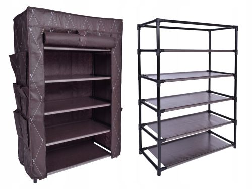 Шкаф за обувки Gockowiak 60 x 90 x 30 см, нюанси на кафяво