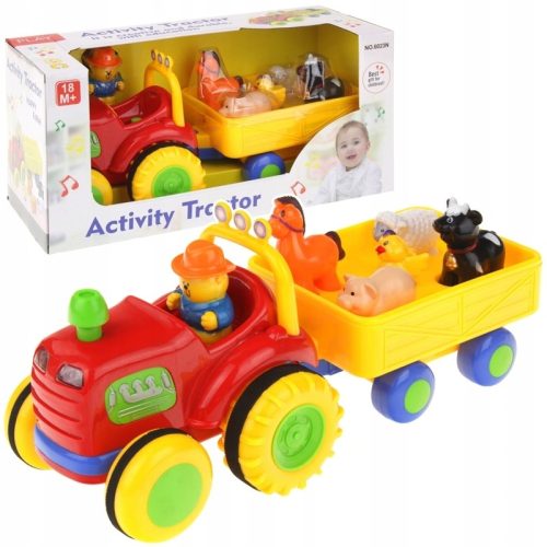  Трактор Nobo Kids CH-019708 с ремарке и животни