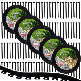   Кантове за градината - Градински пластмасов градински кант GardenPlus+ 1000 cm x 4 cm черен