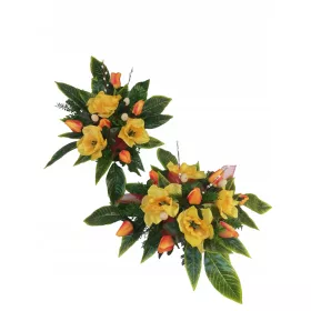   Комплект Саксия и Ваза за Гробище - Устойчиви Цветя от Висококачествени Материали