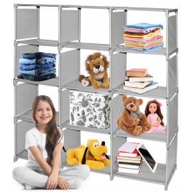    Рафт GOTEL Модулен сгъваем рафт 120 x 126 x 24 см нюанси на сивото