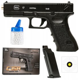    МЕТАЛЕН BB GUN, РЕПЛИКА НА GLOCK + БЕЗПЛАТНО