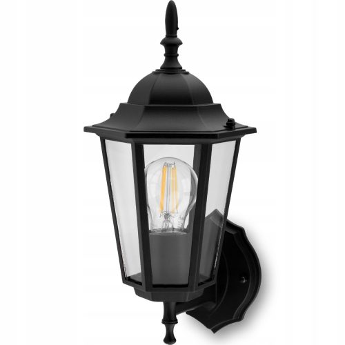 Градинска стенна лампа - Градинска лампа Lumiled черна E27 12 W