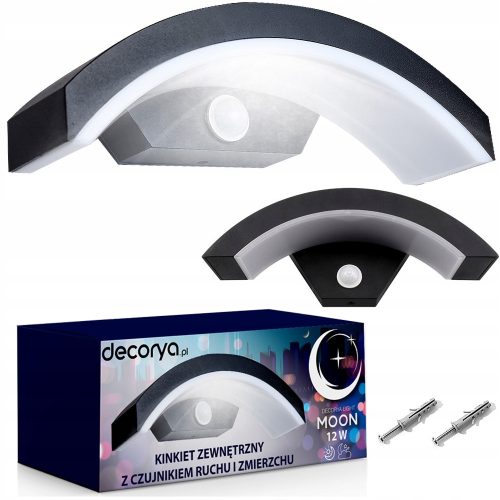  Decorya бяла, черна стенна лампа с вграден 12 W LED източник