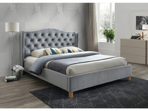  Тапицирано двойно легло Signal Beds 160x200 нюанса сиво