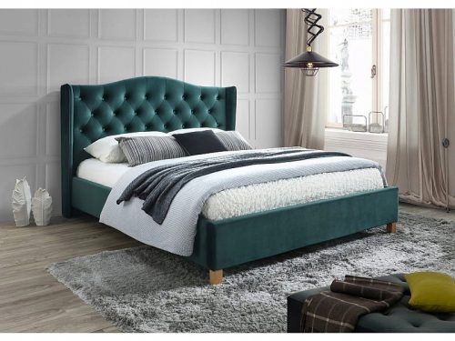  Тапицирано двойно легло Signal Bedroom 160x200 нюанса зелено