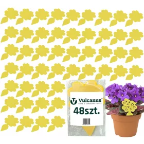    ЖЪЛТА висяща лепенка за цветя, червеи, 48 бр