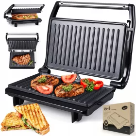    Контактна електрическа скара Ideal IK1701 сребристо/сива 1500 W