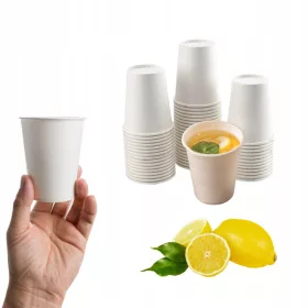   Съдове за еднократна употреба - Чаши хартиени 250 мл 100 бр