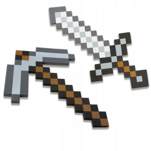  MINECRAFT ЖЕЛЕЗЕН МЕЧ + ИГРАЧКА ФИГУРНА КИРКА
