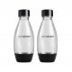  Пластмасова бутилка SodaStream 2 х 500 мл черна