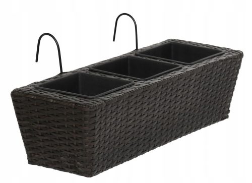  Саксия OTE 62 см x 29 x 16 см, пластмаса, нюанси на кафяво и бежово