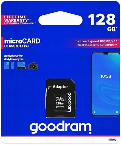  КАРТА ПАМЕТ GOODRAM 128 GB MICRO SD XC КЛАС 10