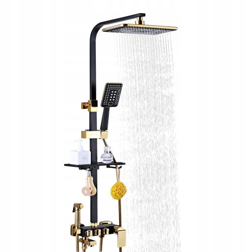 Душ комплект за повърхностен монтаж BLACK SHOWER FATTER SET