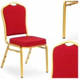    Стол Halmar, дамаска, нюанси на червено, 1 бр.