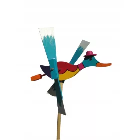    Градинска вятърна мелница Quirky Duck - ръчна изработка