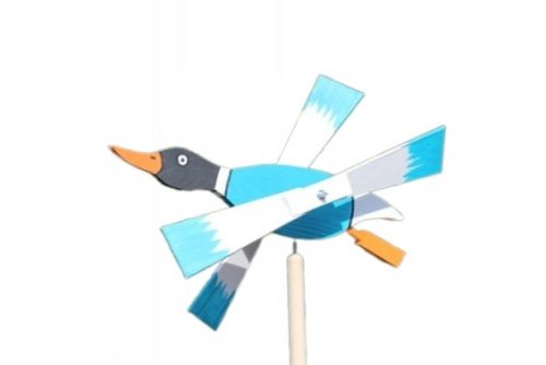  Градинска вятърна мелница Turquoise Duck - ръчна изработка