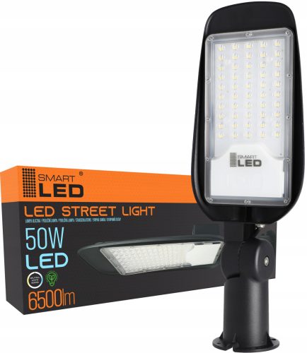  Улична лампа Smartled 50 W 6500 lm черна