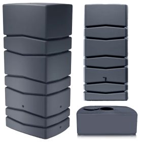    Резервоар за дъждовна вода 650 л 165 х 57,3 см черен