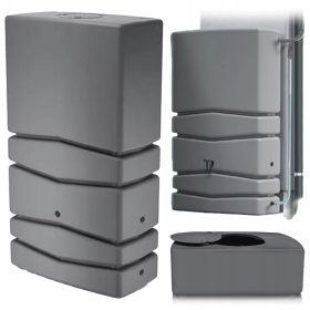    Резервоар за дъждовна вода 350 л 135 х 77,5 см сив